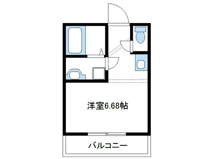 セリーナ(ワンルーム/2階)の間取り写真