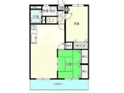 エステート久保(2LDK/2階)の間取り写真