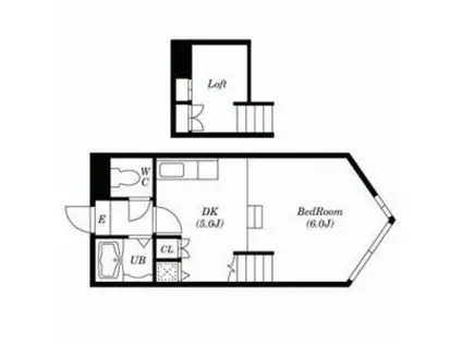 アルジャンテ平岸(1DK/3階)の間取り写真