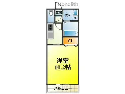 アム-ルSORA(1K/2階)の間取り写真