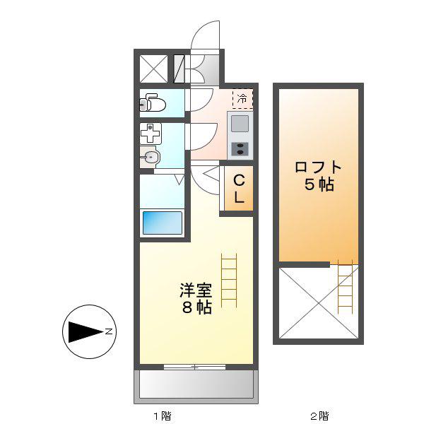 エステムコート名古屋・栄デュアルレジェンド(1K/4階)の間取り写真