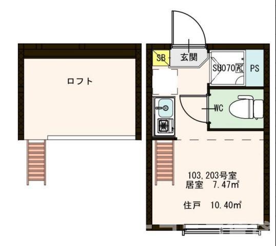 メゾン品川(ワンルーム/2階)の間取り写真