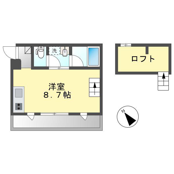SUCCESSII(ワンルーム/3階)の間取り写真