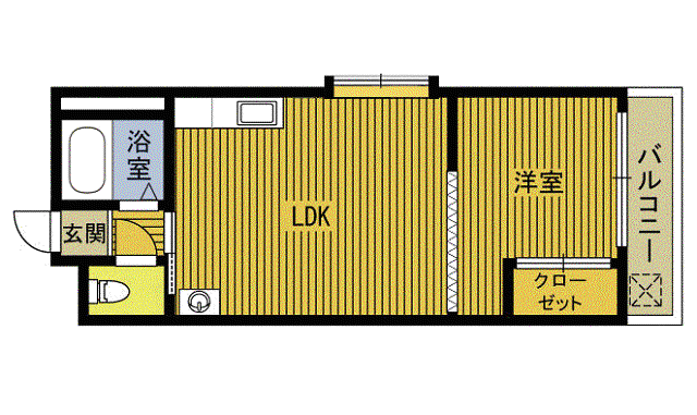 アーバンベルデ千代町905号(1LDK/9階)の間取り写真