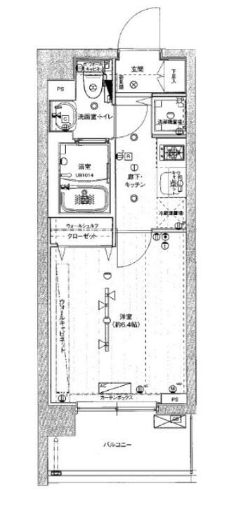 ブライズ登戸(1K/2階)の間取り写真