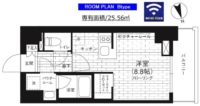 ステージファースト亀戸(ワンルーム/3階)の間取り写真