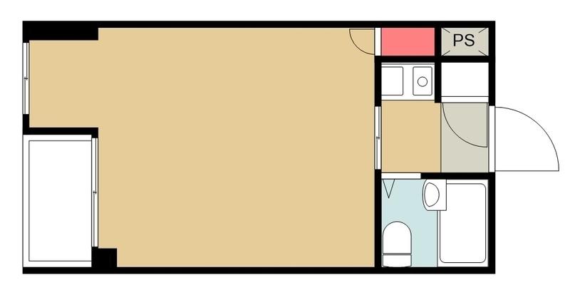 宝マンション常盤台(1K/6階)の間取り写真