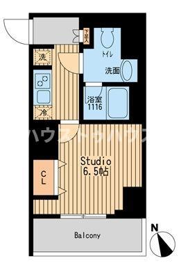 プルス上十条(1K/5階)の間取り写真