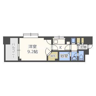 CITY SPIRE桜川II(1K/10階)の間取り写真