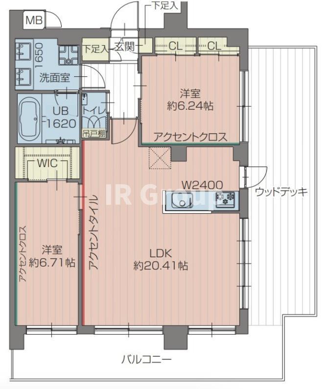 プレジオ北綾瀬ASIAN(2LDK/5階)の間取り写真