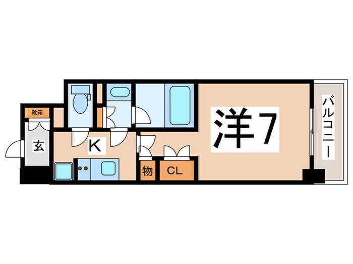 ザ・パークハビオ阿倍野昭和町(1K/3階)の間取り写真