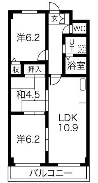 ラ・メゾン・ブリエ(3LDK/4階)の間取り写真