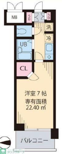 ビイルーム吉祥寺(1K/1階)の間取り写真