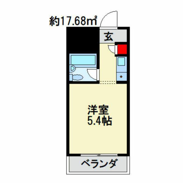 ドール堀田III(ワンルーム/6階)の間取り写真