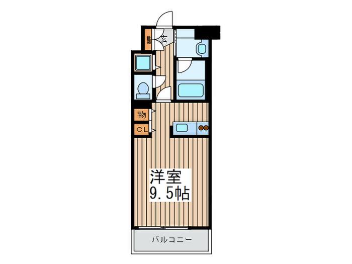 フラリッシュ東大成(ワンルーム/3階)の間取り写真