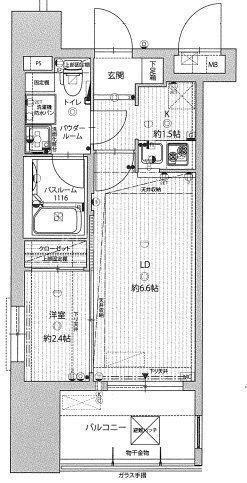 グランフォーレプライム大橋(1LDK/10階)の間取り写真