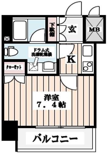 エスコート西新宿(1K/3階)の間取り写真