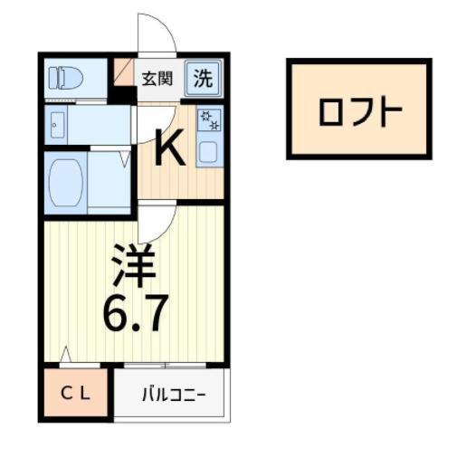 TS CUORE六町II(1K/3階)の間取り写真