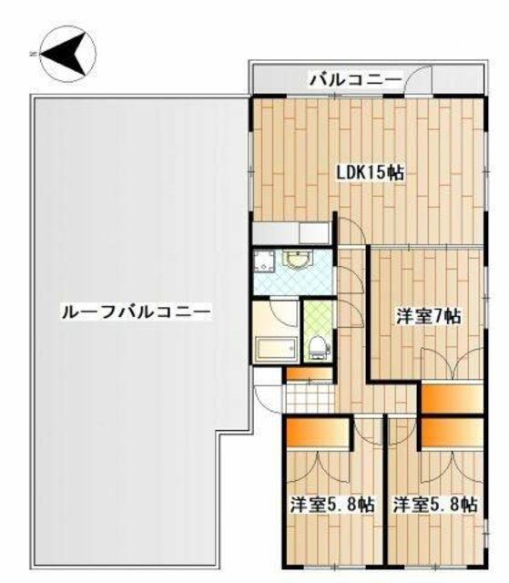 グリューンベルグ生田(3LDK/9階)の間取り写真
