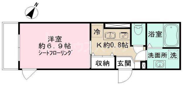 NIDO LARGO(1K/1階)の間取り写真