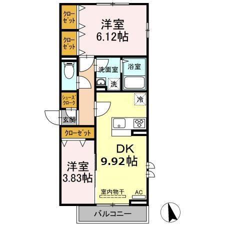 セジュール西台5(2DK/3階)の間取り写真