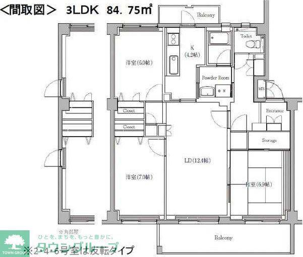 エルプレイス浦和(3LDK/1階)の間取り写真