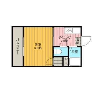 ハイム桜台(1K/2階)の間取り写真