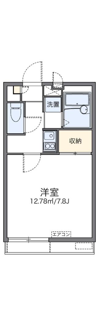 レオパレスウィーンI(1K/2階)の間取り写真