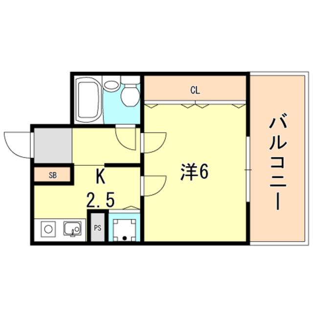 朝日プラザ兵庫駅前通(1K/3階)の間取り写真