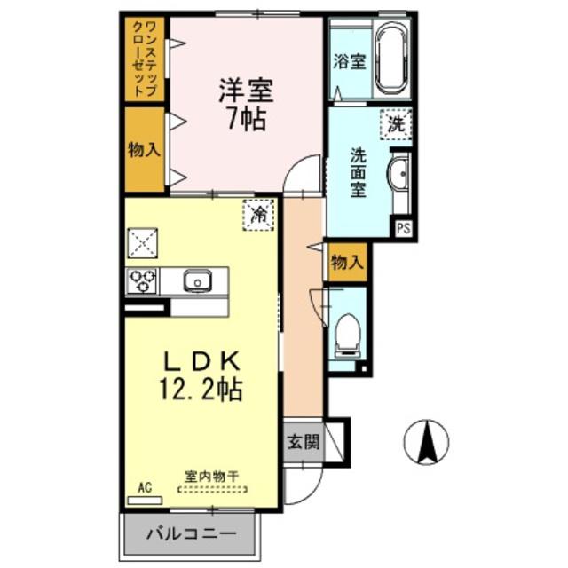 ソレイユ(1LDK/1階)の間取り写真