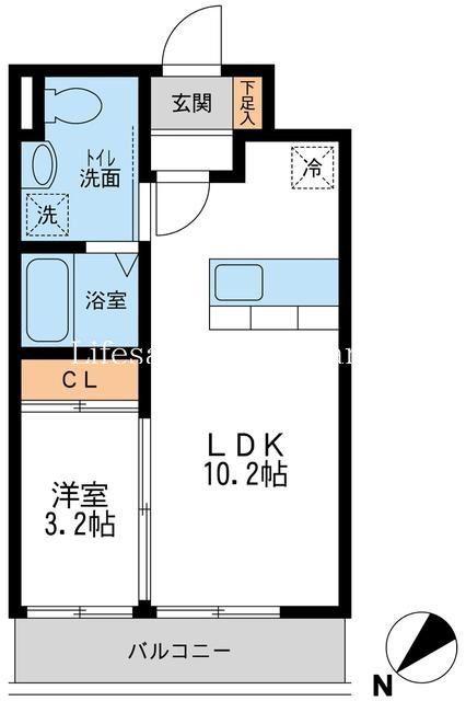 JMFレジデンス新横浜(1LDK/5階)の間取り写真