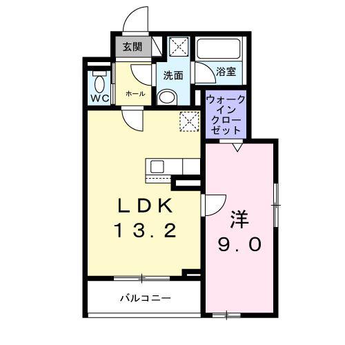 アルカディアI(1LDK/3階)の間取り写真
