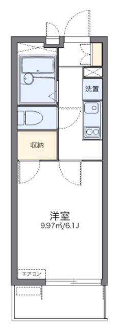 レオパレス三ヶ田(1K/2階)の間取り写真