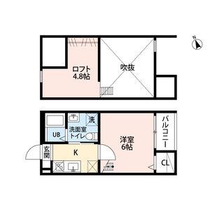 LUTELLAIII (1K/1階)の間取り写真