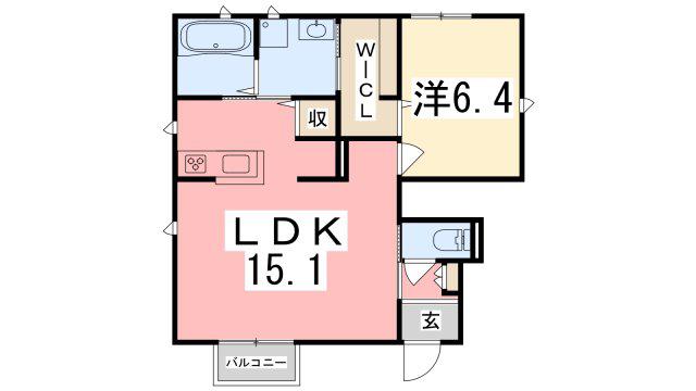 ル・ソレイユ元町(1LDK/1階)の間取り写真