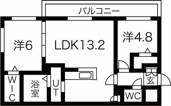 ララコム澄川(2LDK/2階)の間取り写真