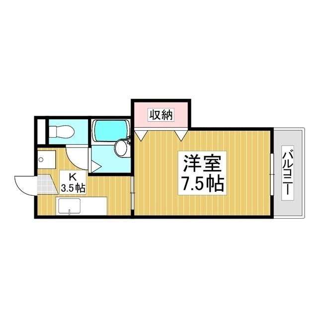 レジデンススミオ(1K/3階)の間取り写真