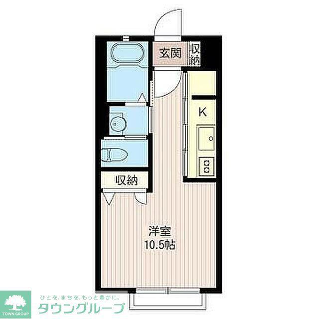 PALETTE B(ワンルーム/2階)の間取り写真
