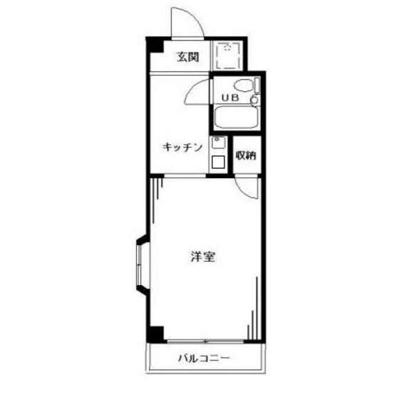 パークランド北山(1K/3階)の間取り写真