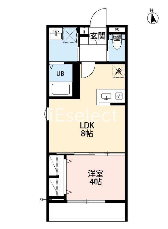 CASA PRIMAVERA(1LDK/1階)の間取り写真
