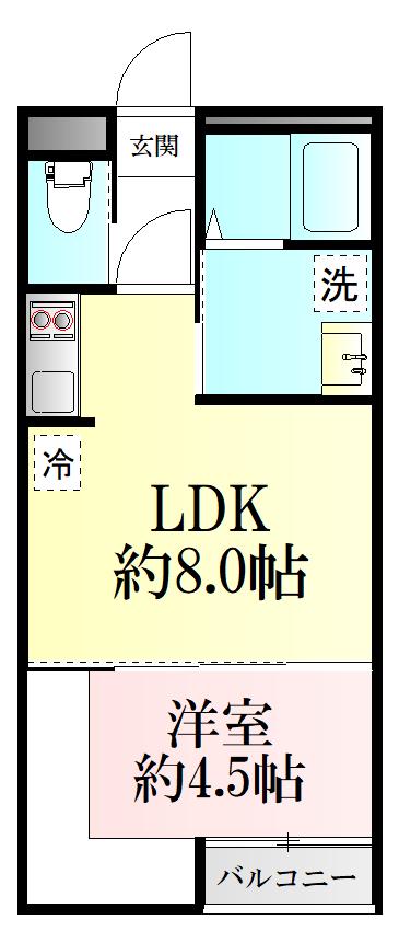 LAUGH TALE GRAN(1LDK/3階)の間取り写真