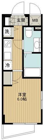 ガーラ・シティ川崎(1K/5階)の間取り写真