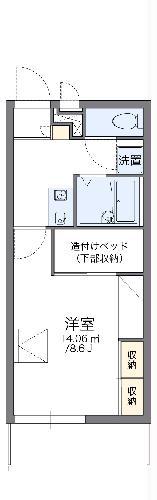 レオパレスGLUCK(1K/1階)の間取り写真