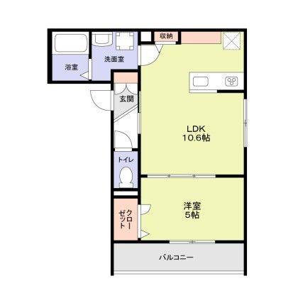 新宿区大京町計画(1LDK/2階)の間取り写真