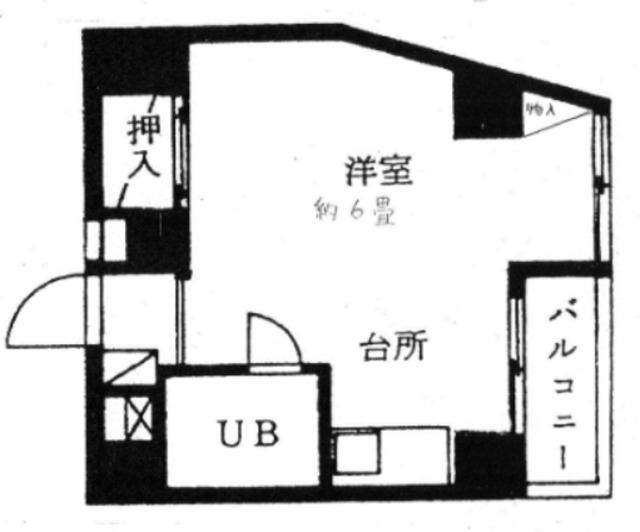 青葉台Aハウス(ワンルーム/3階)の間取り写真