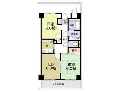 バリュー藪(2LDK/4階)の間取り写真