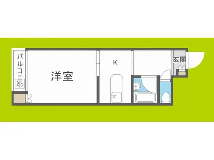 エクトIII(1K/3階)の間取り写真