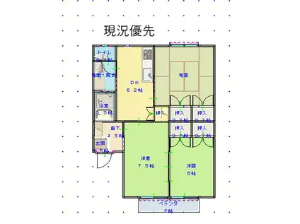 グランドール・アイ(3DK/2階)の間取り写真