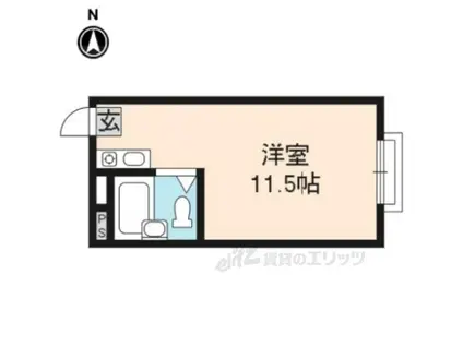 コーポヒトミ(ワンルーム/2階)の間取り写真