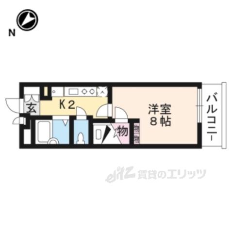 レオパレスルビナス(1K/2階)の間取り写真